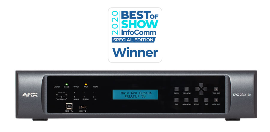 DVX-3266-4K 8x4+2 4K60 4:4:4 All-In-One Presentation Switcher (4 HDMI Inputs, 4 DXLink-4K60 Inputs)