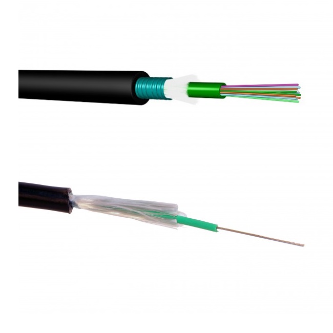 Fiber cable - OS 2 - loose tube, outdoor/corrugated steel tape, PE - 6 fibers